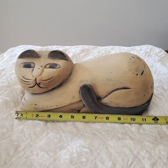 Hand Carve Wood Cat - Picture 7 of 10